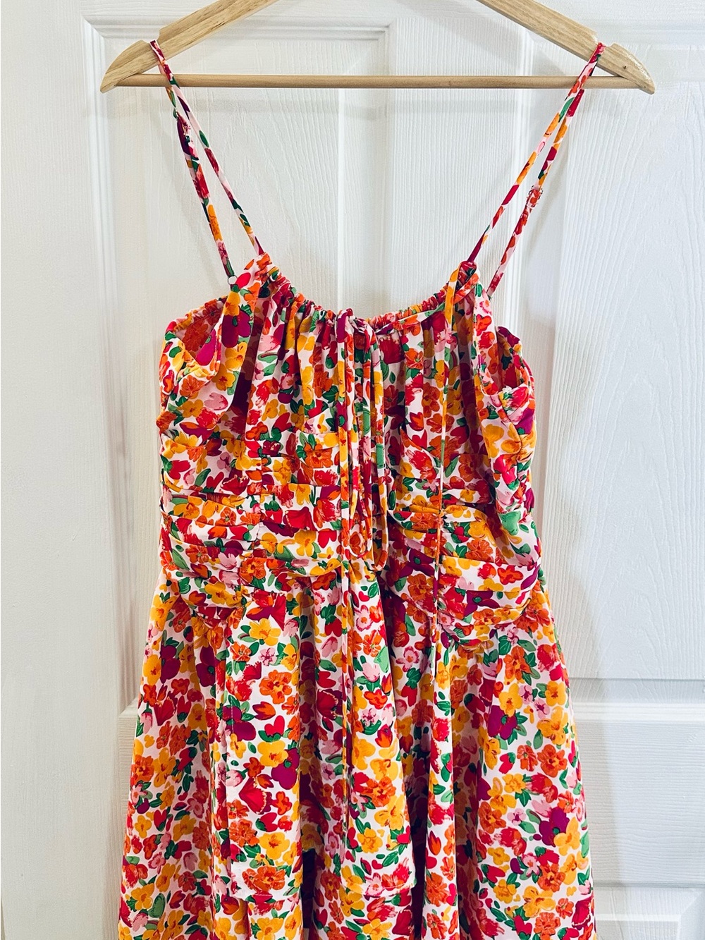 Princess Polly Multicolor Floral Sundress — Pink, Yellow, Green, Red